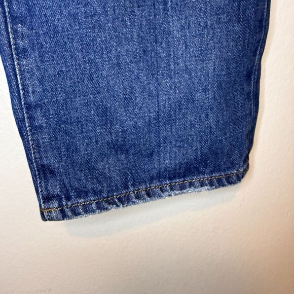 Madewell Hemp Cotton Blend Baggy Straight Jeans Dark Wash Slouchy Denim Size 24 - Picture 15 of 15